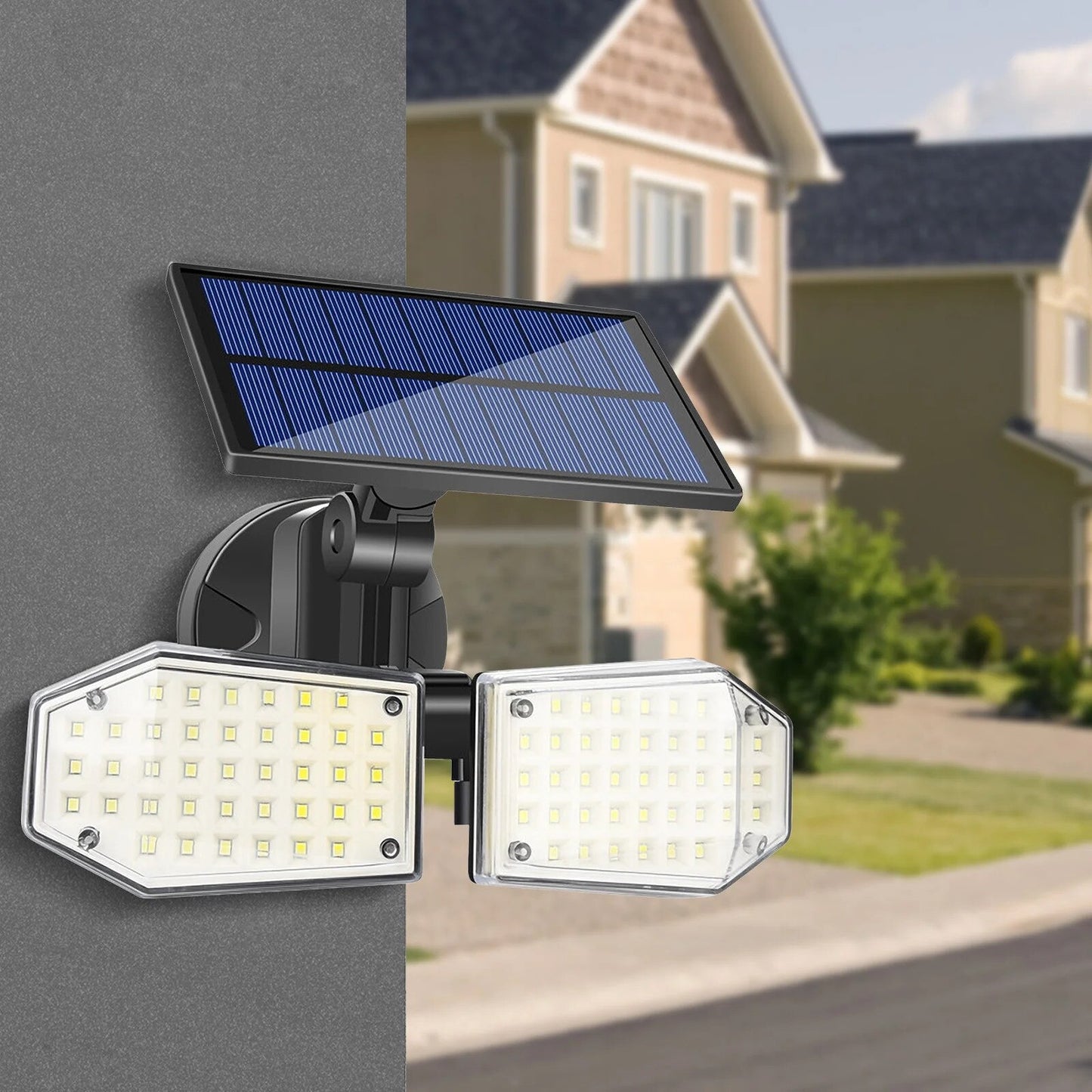 Lampa Solara 78 LED cu Senzor Miscare si Panou Solar Reglabil