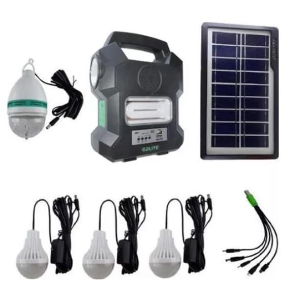 Lichidare de Stoc! Kit Solar Multifunctional cu 4 Becuri GD-1000A, Lampa UV Impotriva Insectelor