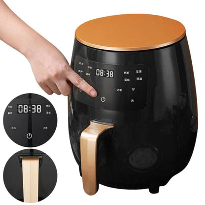 Air Fryer - Friteuza fara Ulei 6 Litri, Display Digital, 2400 W, Functie de Coacere + 100 Hartii Cadou