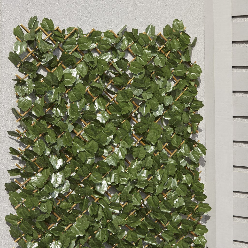 Gard artificial cu frunze verzi, 100 x 250 cm