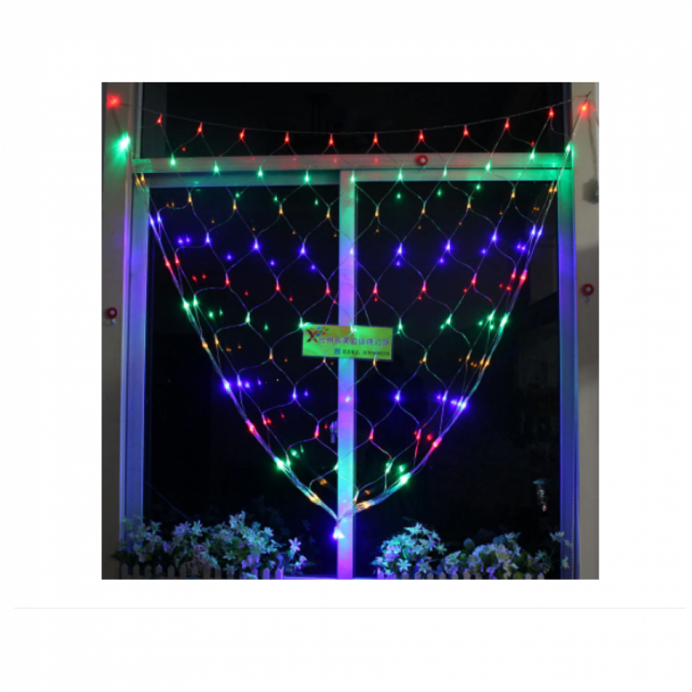 Instalatie de Craciun tip plasa multicolora 1.5 m X 1.5 m