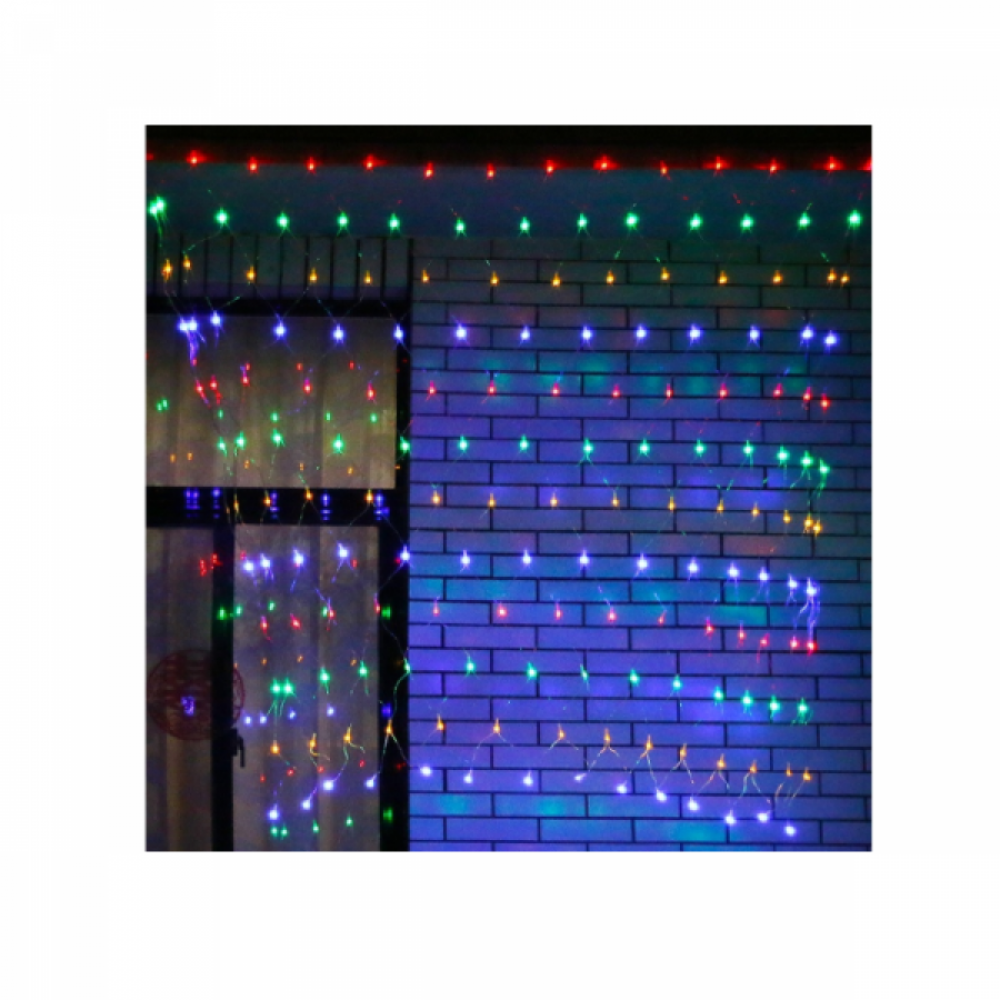 Instalatie de Craciun tip plasa multicolora 1.5 m X 1.5 m