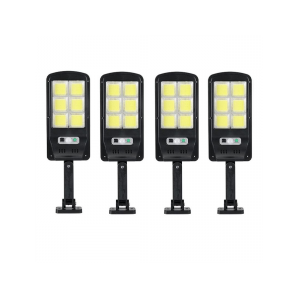 4 X Proiector solar 6 celule,120 LED-uri COB ,cu senzor de miscare, sistem prindere inclus