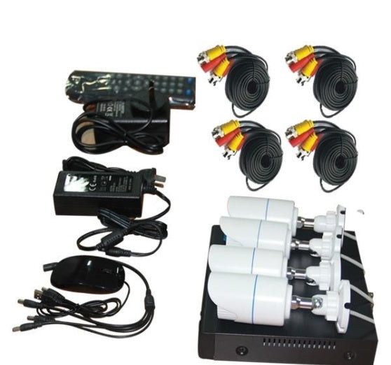 Sistem de supraveghere 4 camere AHD KIT FULL HD DVR 4CH 1080P