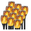 Set 12 xLampa solara tip torta cu efect flacara 58 cm