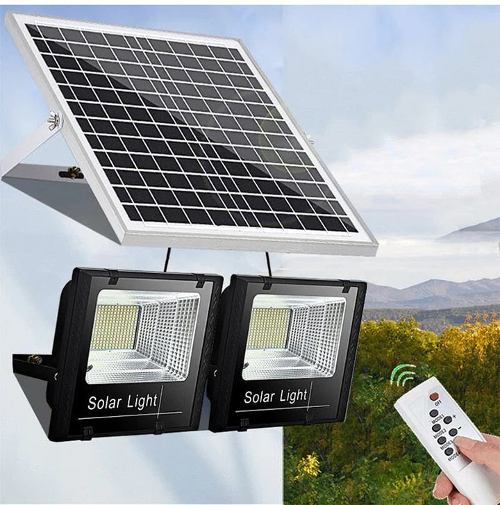 Set 2 x Proiector Solar 150 W + Panou Fotovoltaic