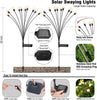 Set 2 x lampa solara pentru gradina cu bulbi - alb cald