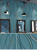 Load image into Gallery viewer, Set 5 x Tapet 3D Autoadeziv albastru cu model argintiu, 77 cm x 70 cm x 6mm