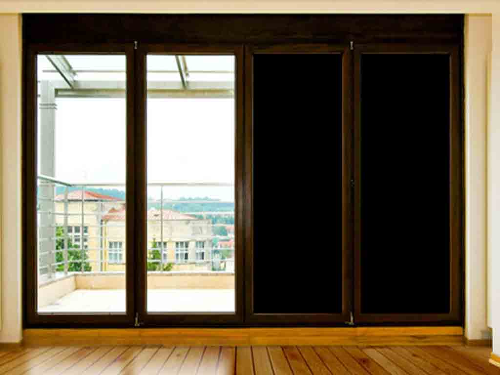 Set 2 x Folie neagra opaca pentru geam 45 x 300 cm