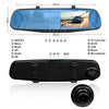 Oglinda auto DVR, camera fata-spate + card 32GB