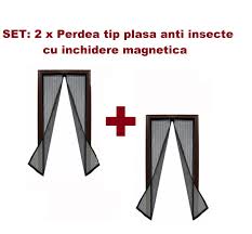 Set 2 perdele magentice anti-insecte