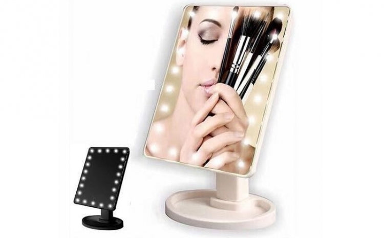 Oglinda cosmetica iluminata cu touch si rotire