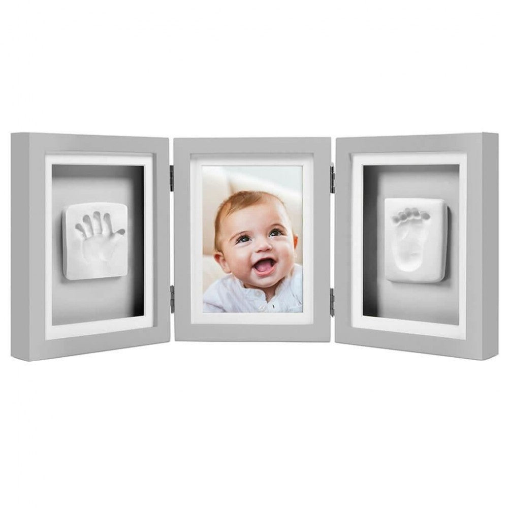 Kit amprenta 2D mulaj bebe + rama foto din lemn 9.2 x 9.2 cm